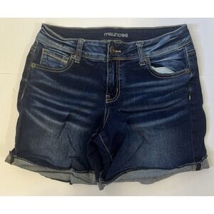Maurices Jean Shorts Dark Wash Women Size 3/4
